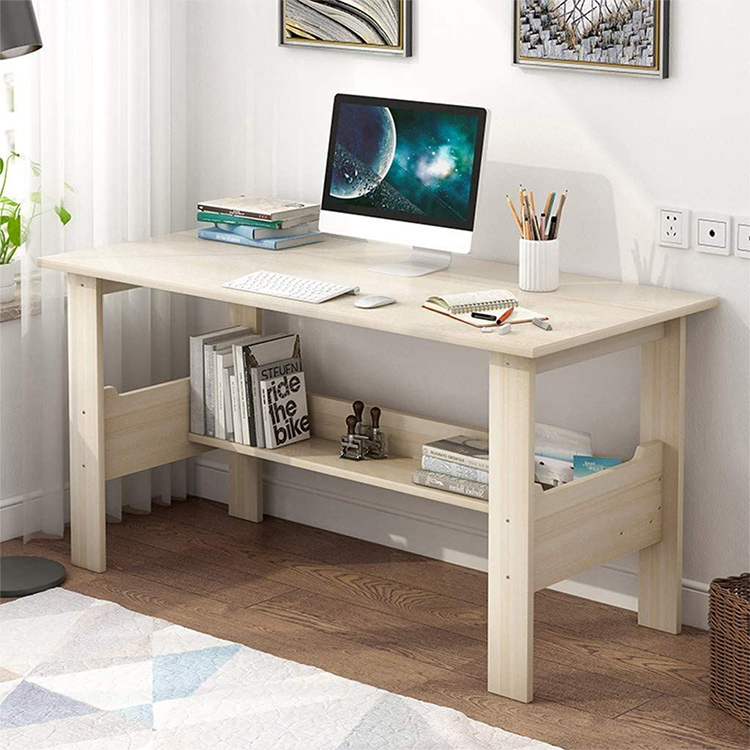 Office Computer Working Desk,White Wooden Writing Desk