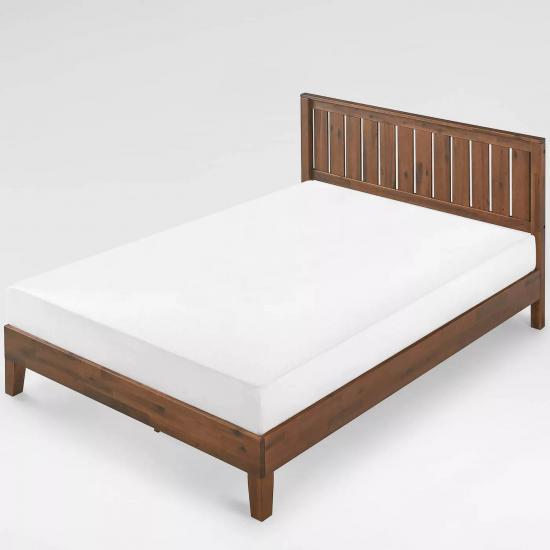 أفضل سرير منصة من الخشب المزدوج مع اللوح الأمامي